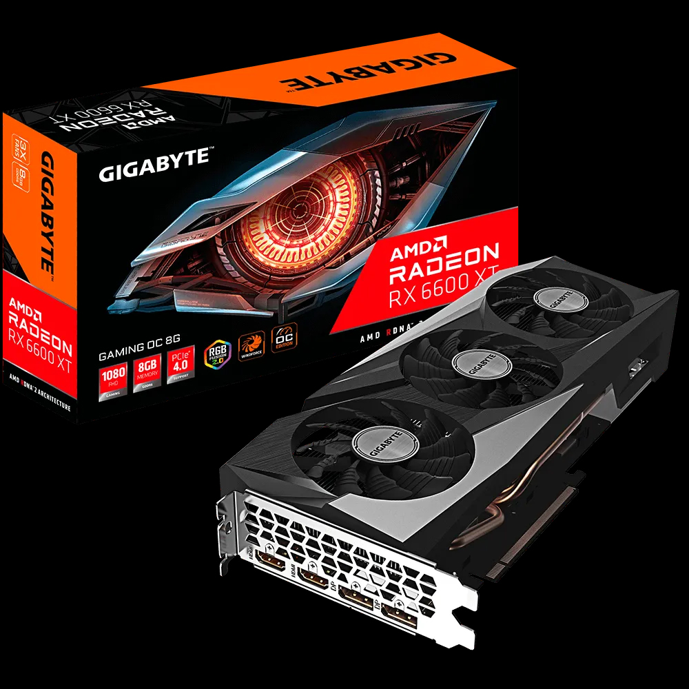 GIGABYTE Radeon RX 6600 XT GAMING OC 8G Graphics Card, WINDFORCE